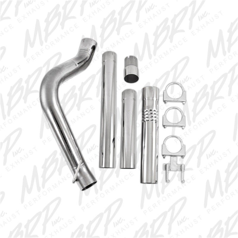 MBRP 2008-2010 Ford F250/350/450 6.4L 4in Filter Back Single No Tip Exhaust System - S6242SLM