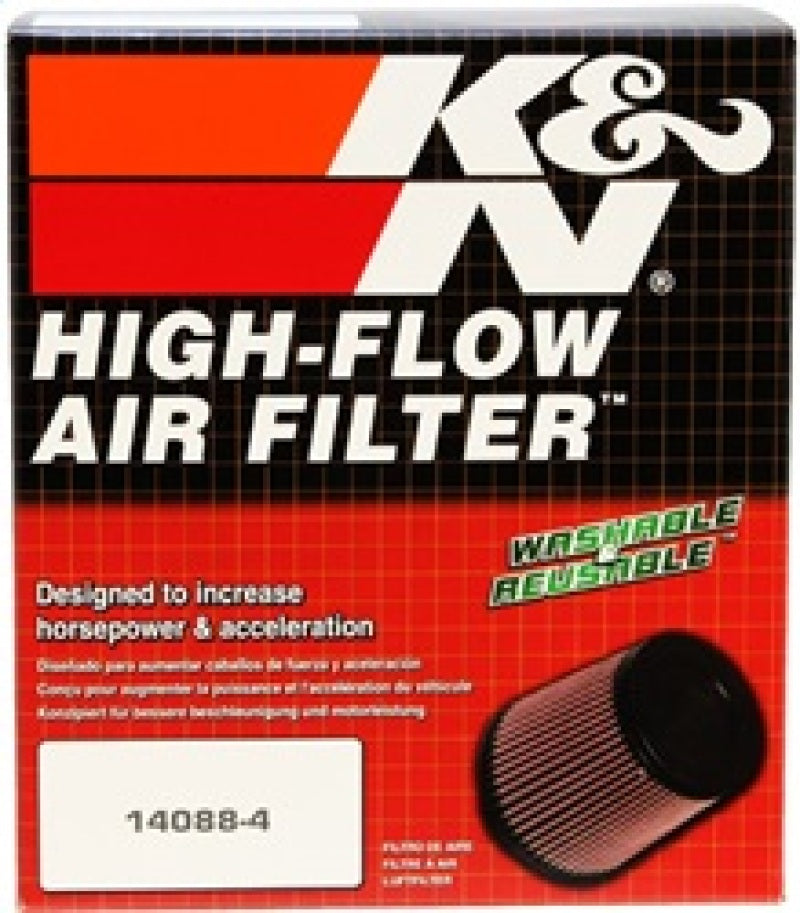 K&N Universal Rubber Filter-Round Tapered 3in Flange ID x 6in Base OD x 6in Top OD x 5in H - RU-5176