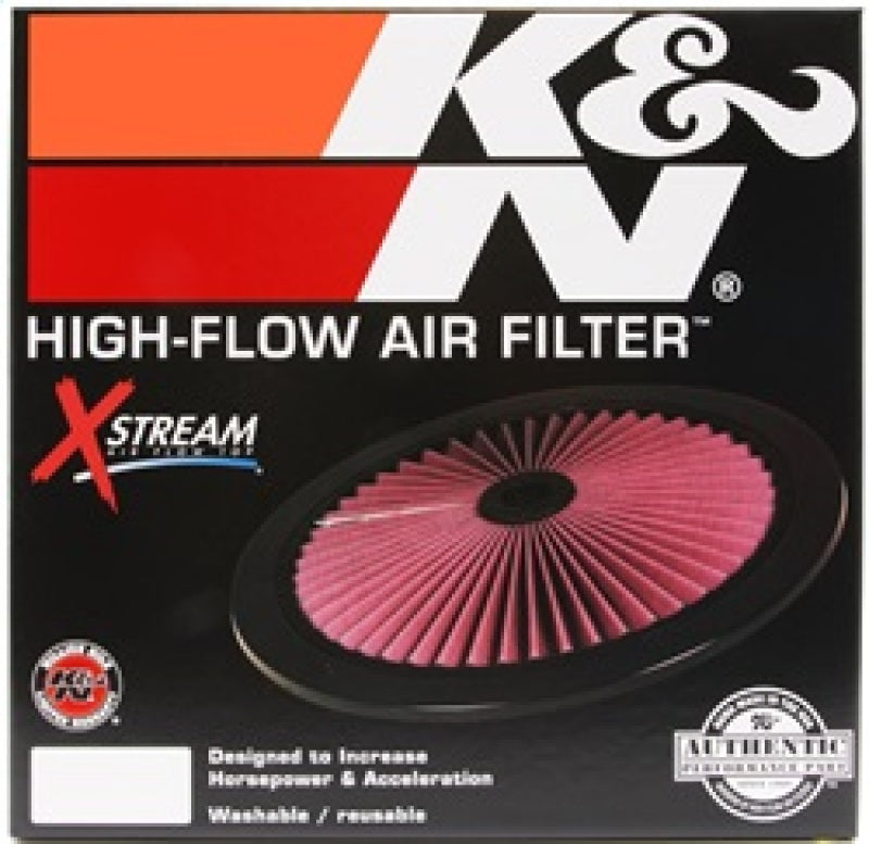 K&N X-Stream Top Filter X-Stream 14 inch OD Chrome - 66-1401XP