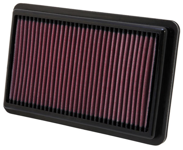 K&N Replacement Air Filter 10.188in O/S Length x 6.375in O/S Width x 1.063in H for 12 Honda Civic Si - 33-2473 for 2017-2022 