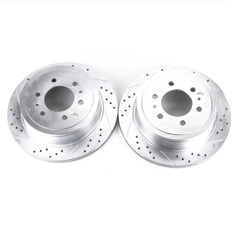 Power Stop 04-11 Ford F-150 Rear Evolution Drilled &amp; Slotted Rotors - Pair