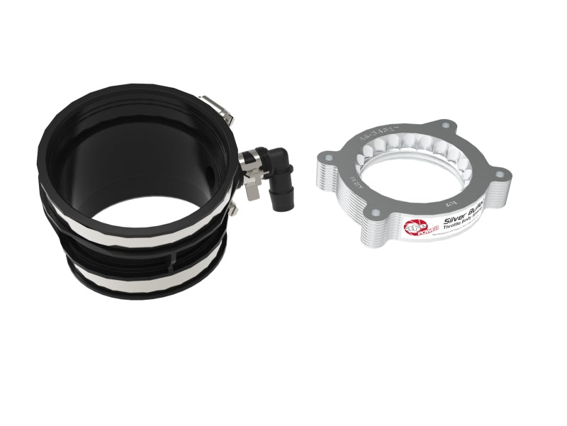 aFe 2020 Vette C8 Silver Bullet Aluminum Throttle Body Spacer Works w/ Factory Intake Only - Silver - 46-34017