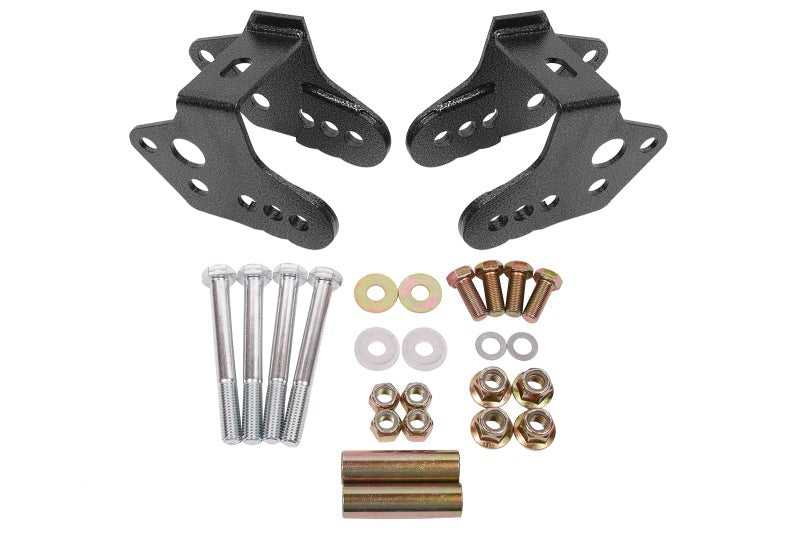 BMR 79-04 Ford Mustang Control Arm Relocation Bracket - Black Hammertone - CAB740H