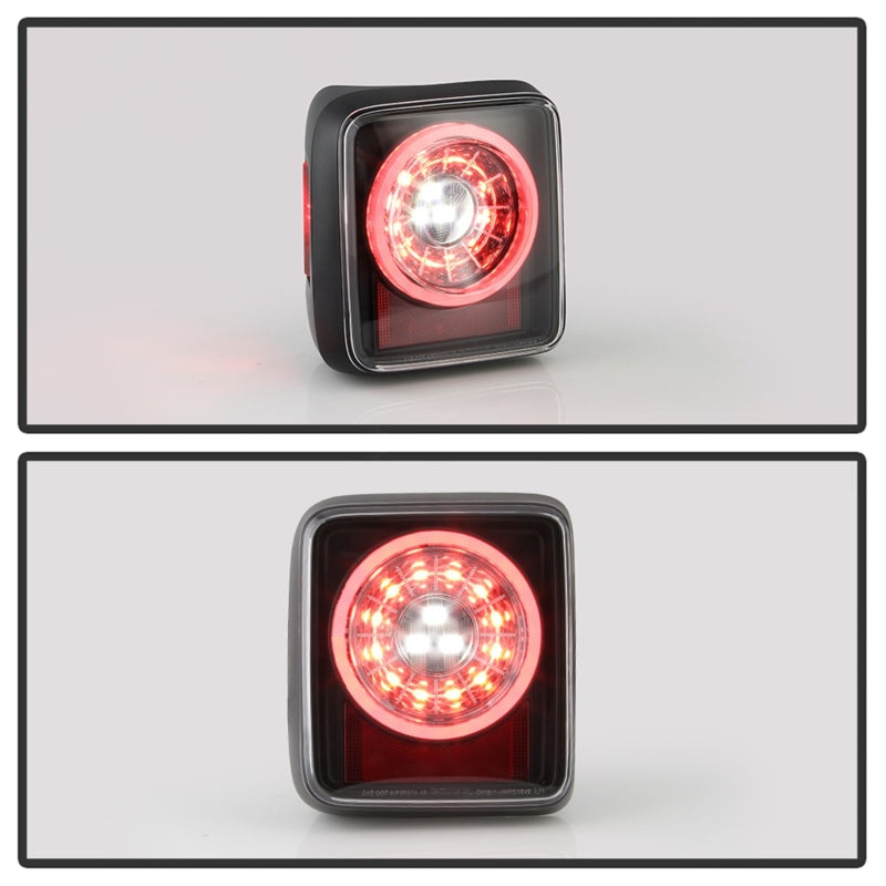 Spyder 19-20 Jeep Wrangler - Full LED Tail Lights - Seq Turn Signal - Black ALT-YD-JW19-SEQ-BK - 5086174