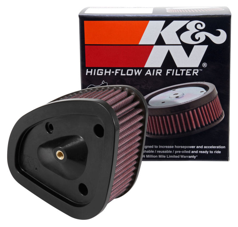 K&N 2017 Harley Davidson FLHR Road King Replacement Air Filter - HD-1717 for 2017-2023 Harley Davidson FLRT Freewheeler - fro