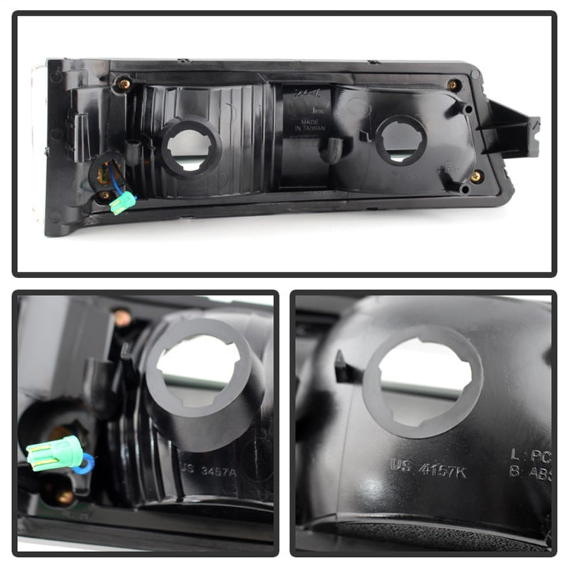 Xtune Chevy Silverado 03-06 / Avalanche 02-06 LED Bumper Lights Black CBL-JH-CS03-LED-BK - 9027482