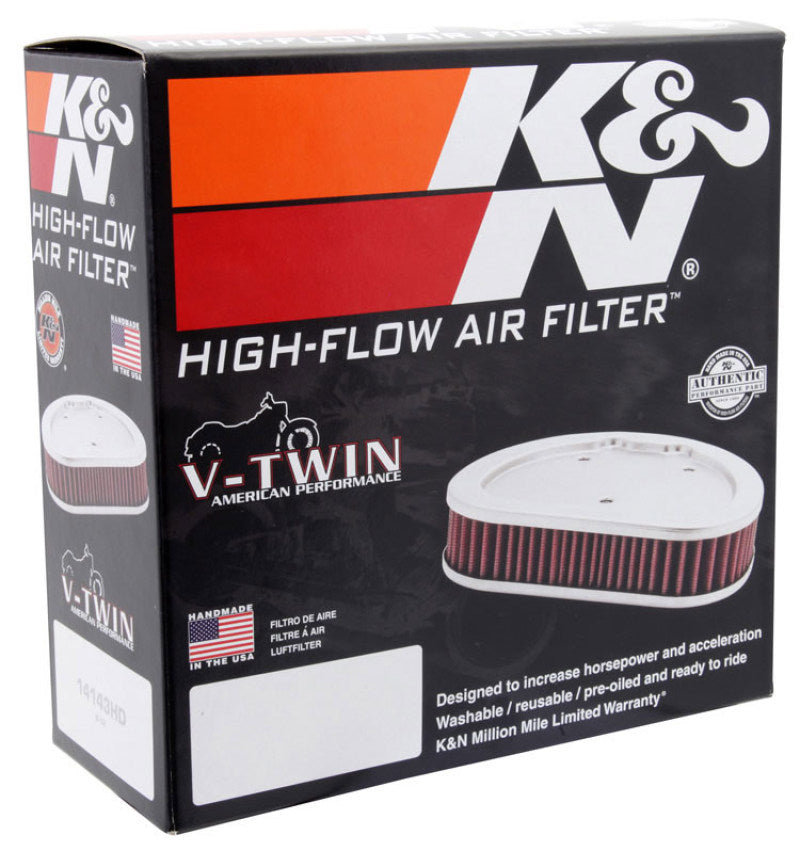 K&N Replacement Air Filter 1.625in H x 7.5in L for Harley Davidson - HD-1508