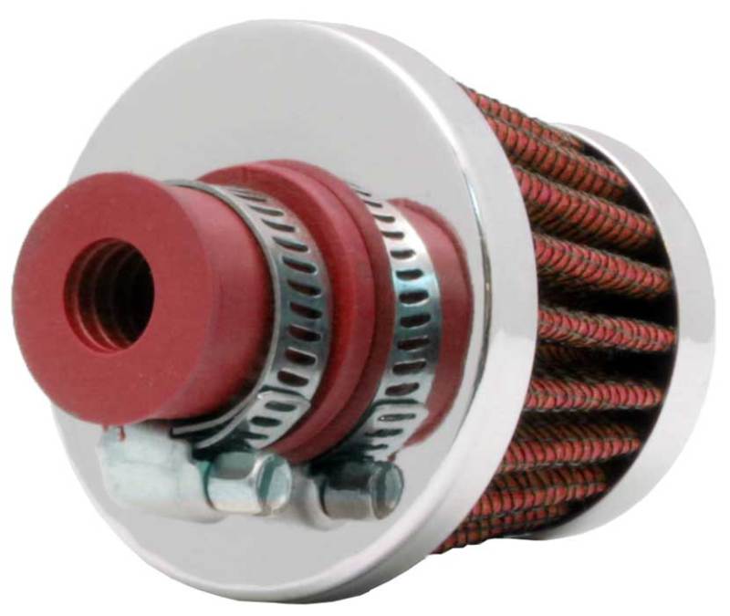 K&N 2in Base OD x .375in Flange ID x 1.75in H Rubber Base Crankcase Vent Filter - 62-1600RD