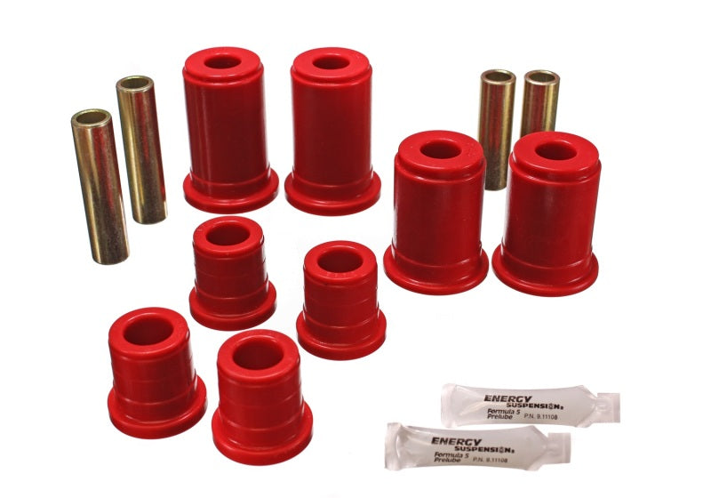 Energy Suspension 92-94 K-5 Blazer / 92-99 Denali/Suburban/Yukon Red Front Control Arm Bushing Set - 3.3147R for 1988-2000 Ch