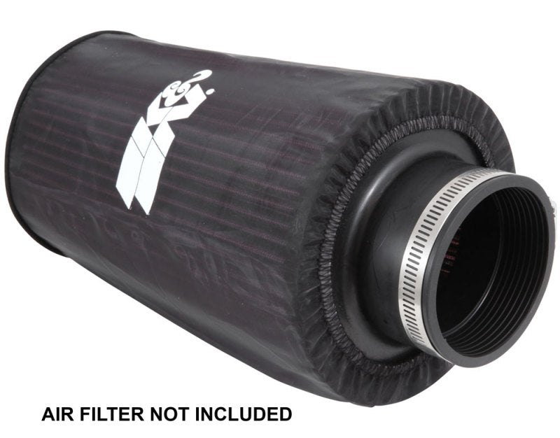 K&N Universal Round Tapered Filter Wrap - Black - 6in Base ID x 4.625in Top ID x 9in Height - RE-0810PK by K&N Engineering - 