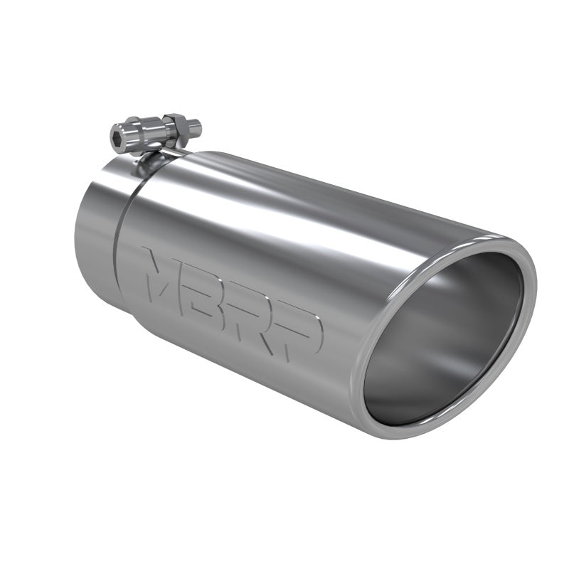 MBRP Universal Tip 4in O.D. Angled Rolled End 3 inlet 10 length - T5112