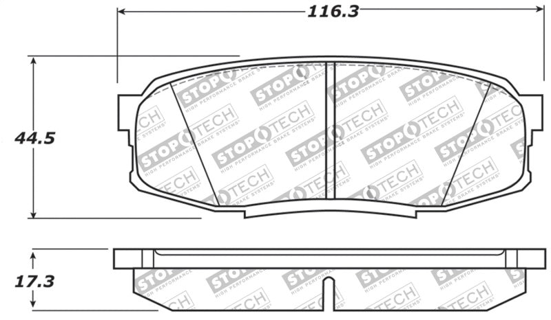 StopTech 13-18 Toyota Land Cruiser Performance Rear Brake Pads - 309.13040