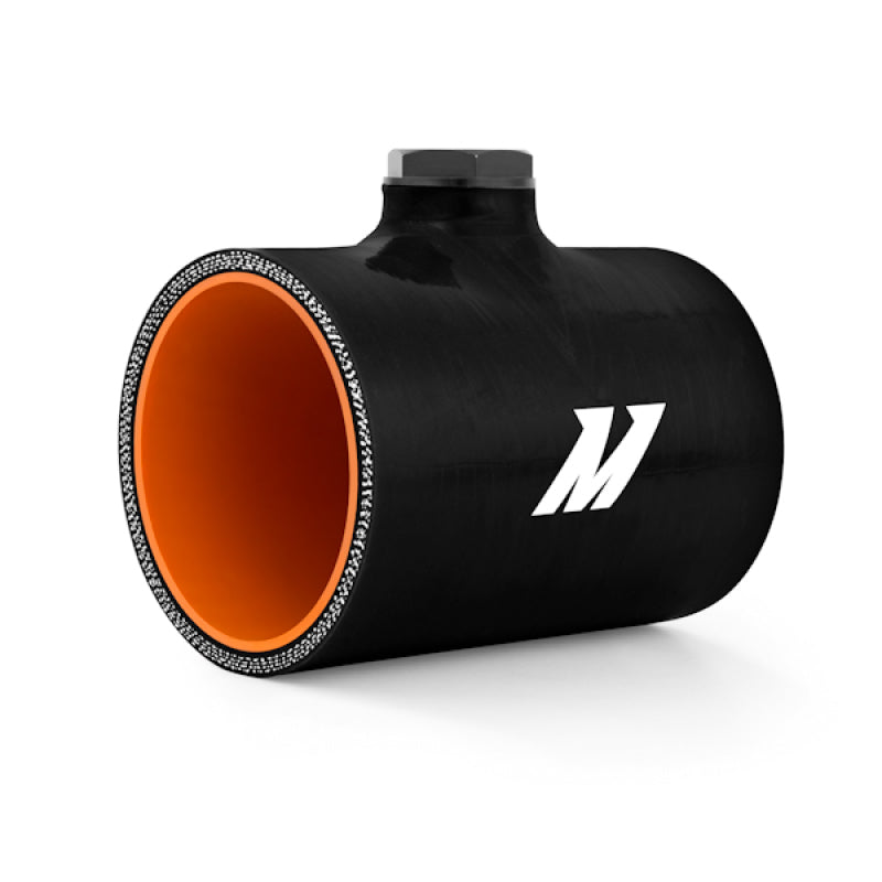 Mishimoto 3.0in Black Silicone Coupler w/ 1/8in NPT Bung - MMCP-30NPTBK