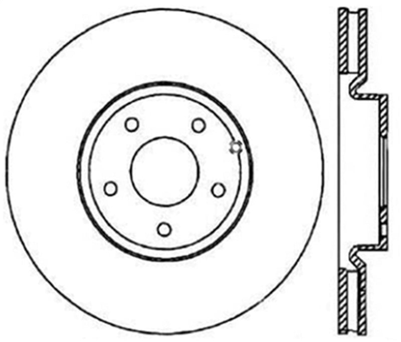 StopTech SportStop 6/02-08 Nissan 350Z / 8/02-04 Infiniti G35 Slotted &amp; Drilled Rear Right Rotor