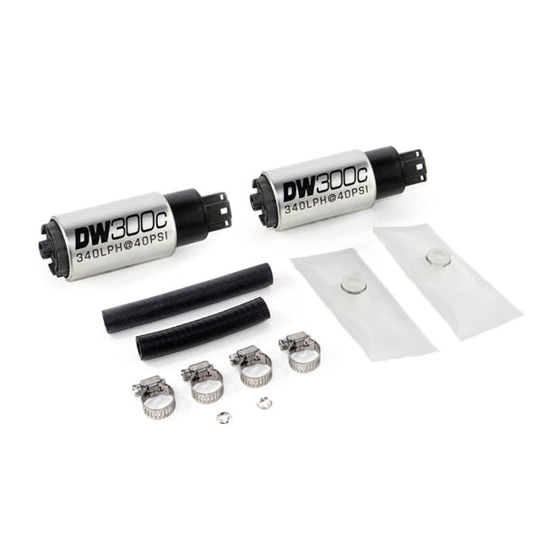 DeatschWerks 340lph DW300C Compact Fuel Pump w/ 99-04 Ford Lightning Set Up Kit (w/o Mounting Clips) - 9-307-1013 for 1999-20