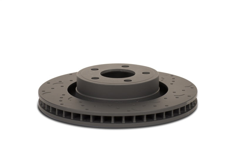 Hawk Talon 2015 Ford Mustang 320mm w/ performance pkg. Drilled and Slotted Rear Brake Rotor Set - HTC5385