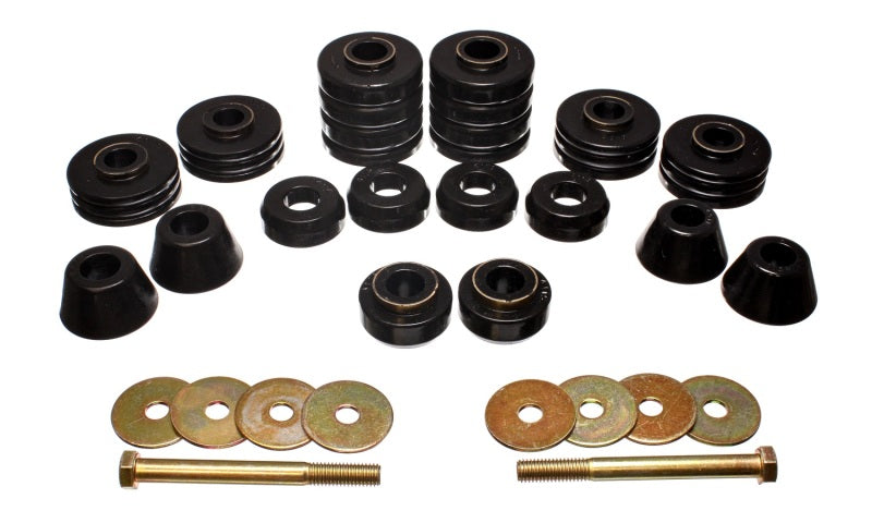 Energy Suspension Black Body Cab Mount Set for 73-80 GM C/K-10/20/30 C/K1500/2500/3500 - 3.4140G for 1970-1980 GMC C2500 - fr