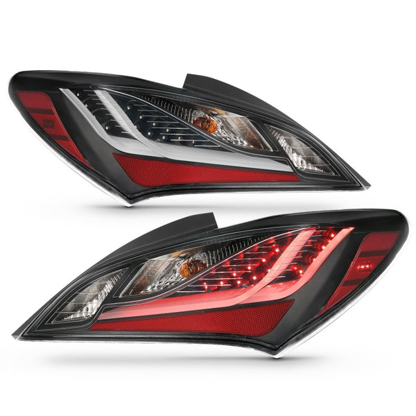 ANZO 10-13 Hyundai Genesis 2DR LED Taillights Smoke - 321347 for 2010-2016 Hyundai Genesis Coupe - front view