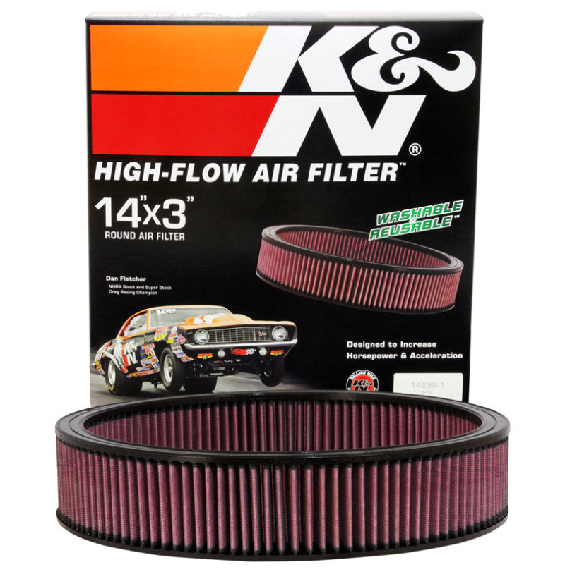 K&amp;N Replacement Air Filter GM CARS &amp; TRUCKS, V8, 1966-84 - E-1650