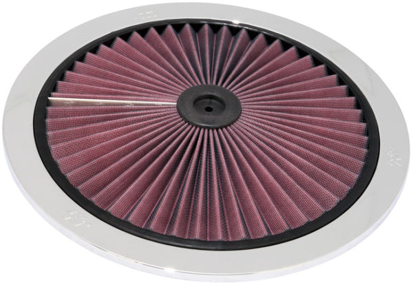 K&N X-Stream Top Filter X-Stream 14 inch OD Chrome - 66-1401XP by K&N Engineering - front view