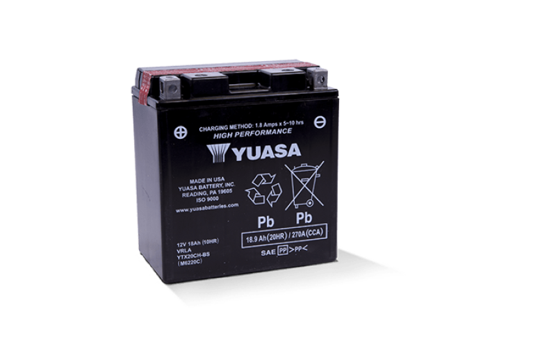 Yuasa YTX20CH-BS High Performance AGM Battery - YUAM6220C