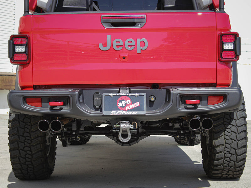 aFe Vulcan Series 3in-2-1/2in 304 SS Cat-Back 2020 Jeep Gladiator (JT) V6-3.6L w/ Black Tips - 49-38084-B