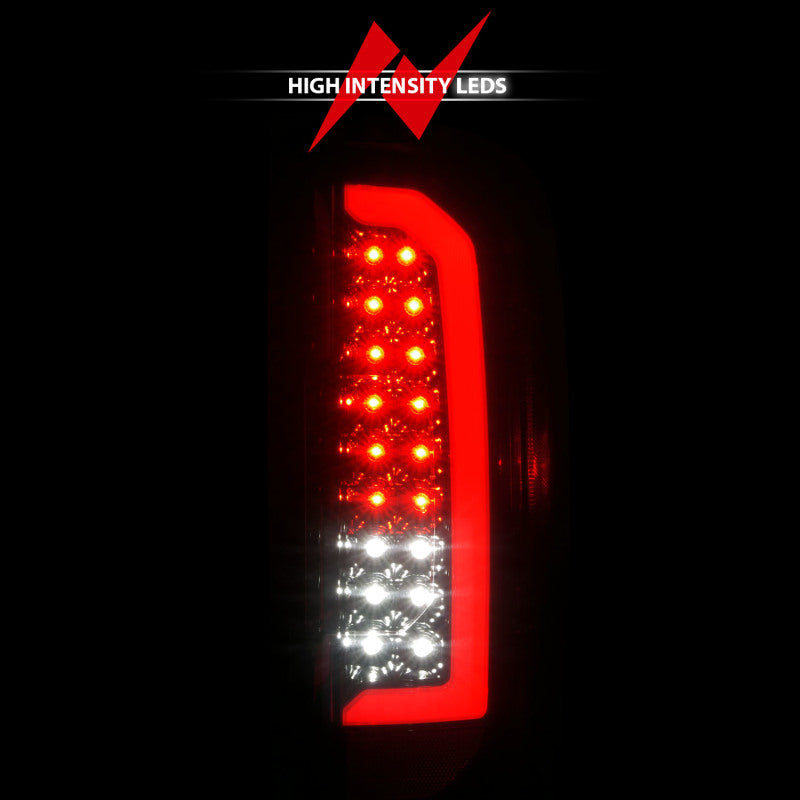 ANZO 15-21 Chevrolet Colorado Full LED Tail Lights w/ Red Lightbar Black Housing Smoke Lens - 311433