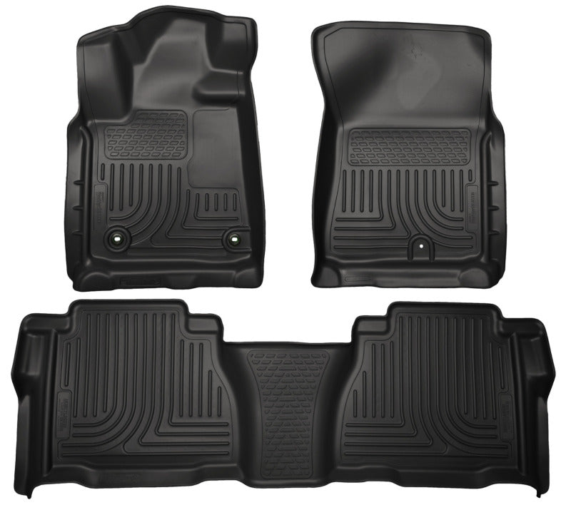 Husky Liners 12-13 Toyota Tundra Weatherbeater Black Front &amp; 2nd Seat Floor Liners - 99591
