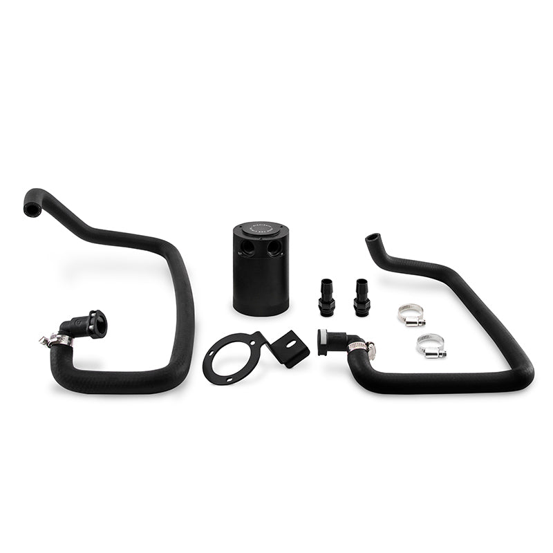 Mishimoto 2015+ Ford Mustang EcoBoost Baffled Oil Catch Can Kit - Black - MMBCC-MUS4-15PBE