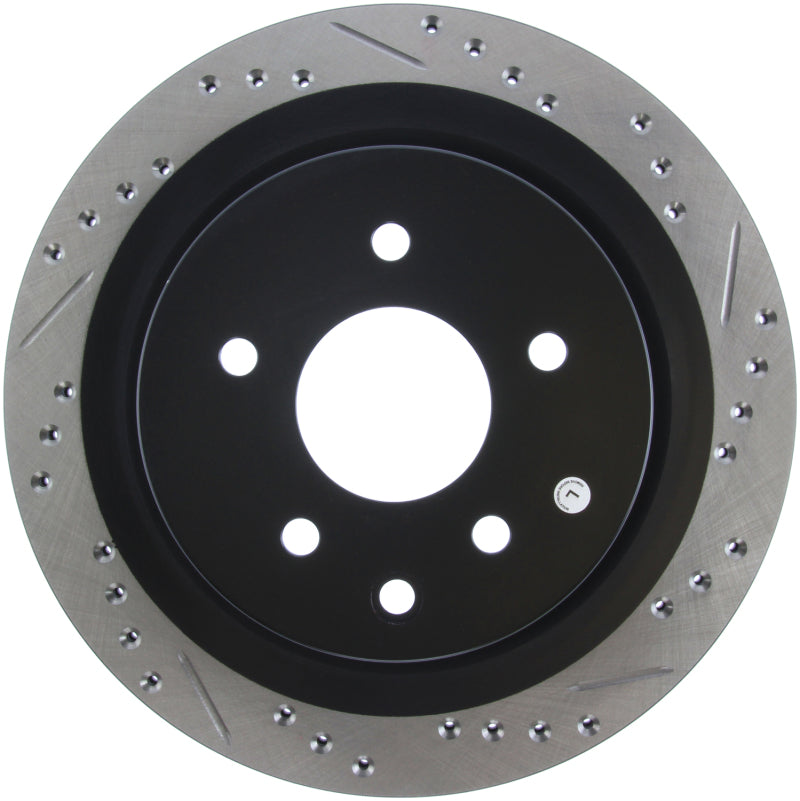 StopTech 06-07 350Z / 05-07 G35 / 06-07 G35X SportStop Slotted &amp; Drilled Rear Left Rotor - 127.42088L