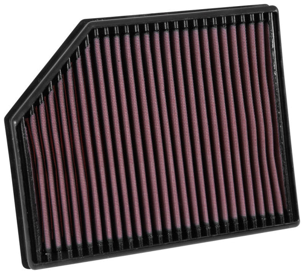 K&N 16-17 Volvo V90 II L4-2.0L DSL Drop In Replacement Air Filter - 33-3065 for 2016-2025 Volvo XC90 - front view
