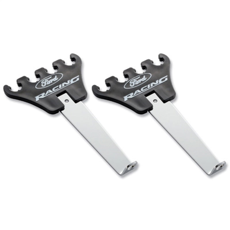 Ford Racing Logo Wire Loom Chome Base/Black - 302-640