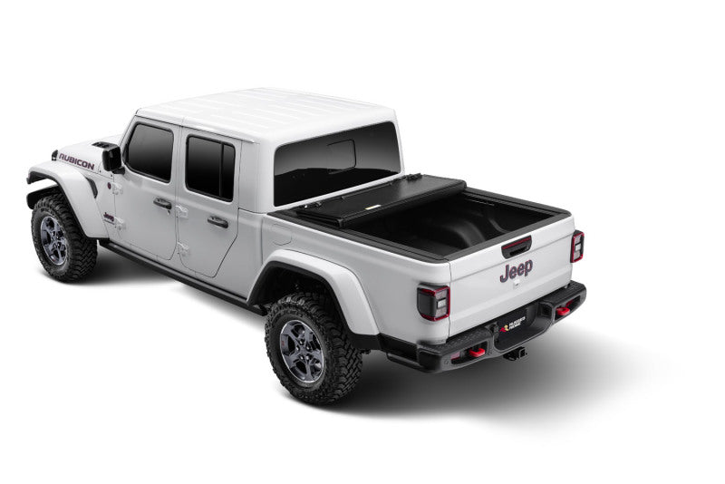 Rugged Ridge Armis Hard Folding With LINE-X Bed Cover 2020 JT - 13550.24 for 2020-2025 Jeep Gladiator - close-up