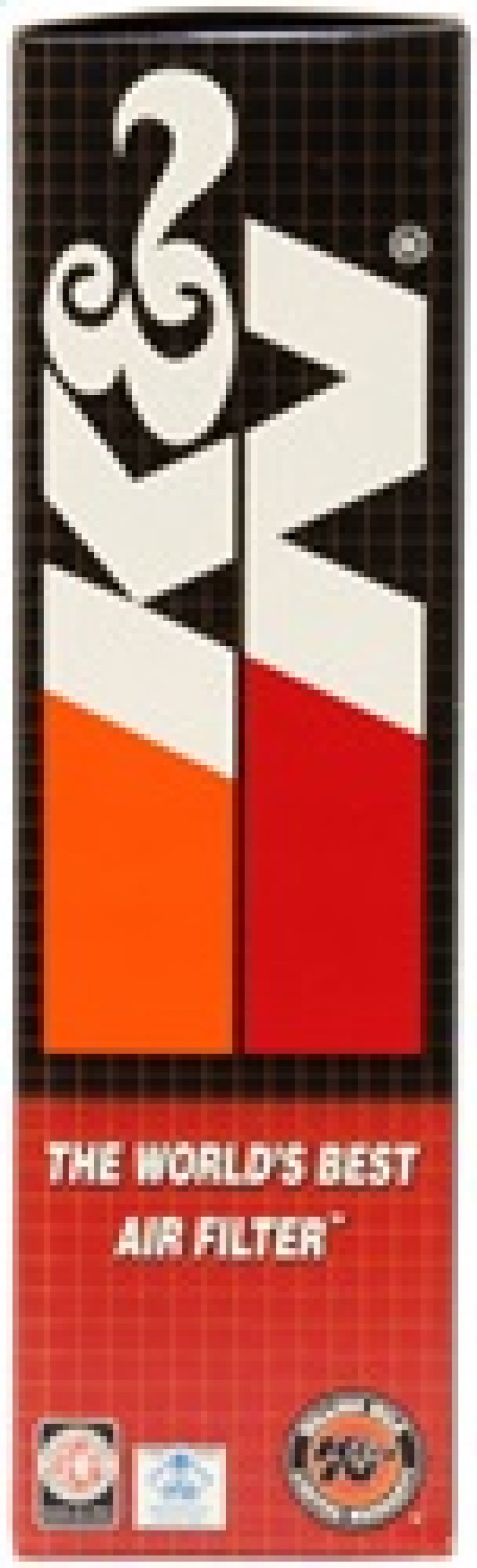 K&N Replacement Air Filter GM CARS & TRUCKS, 1968-97 - E-1500 for 1980-1991 GMC Jimmy - side view