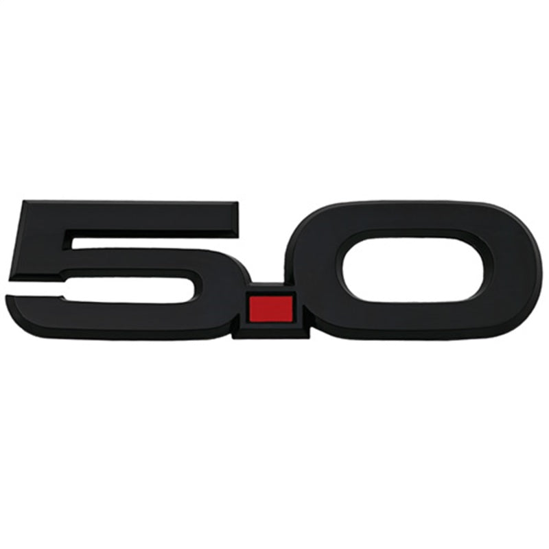 Ford Racing 15-23 Ford Mustang 5.0L Fender Emblem Black - M-1447-M50AB