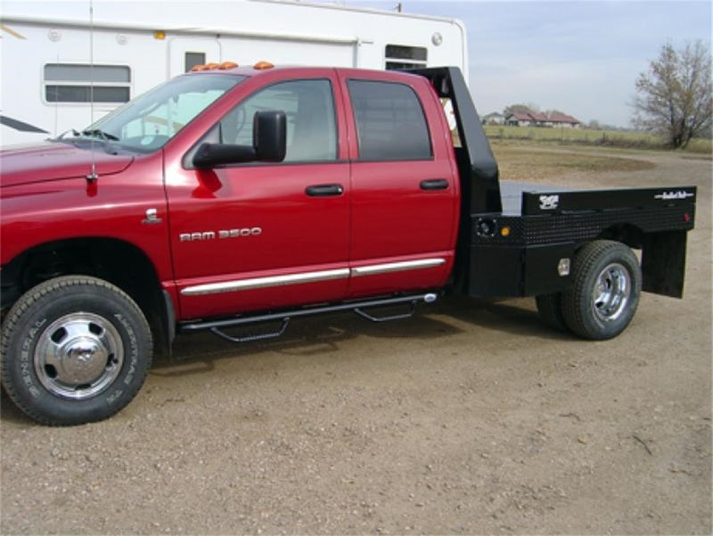 N-Fab Nerf Step 02-08 Dodge Ram 1500/2500/3500 Quad Cab 4 Door - Gloss Black - Cab Length - 3in - D0273QC