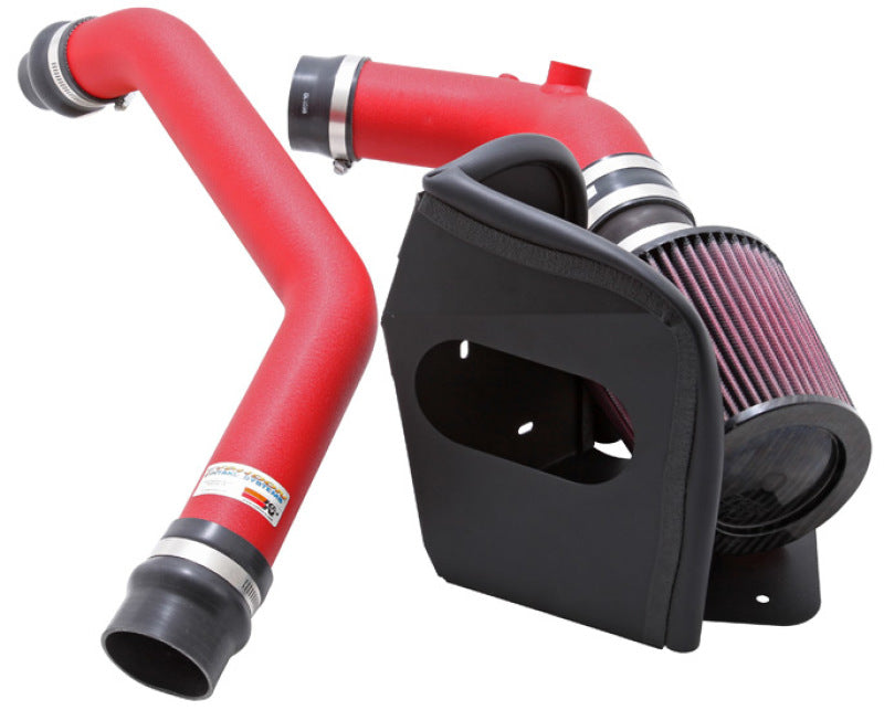 K&N 08-09 Mitsubishi Evo X Wrinkle Red Typhoon Short Ram Intake - 69-6546TWR