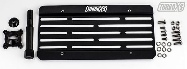 Turbo XS 09-17 Nissan GT-R Towtag License Plate Relocation Kit - TOWTAG-R35 for 2009-2024 Nissan GT R - front view