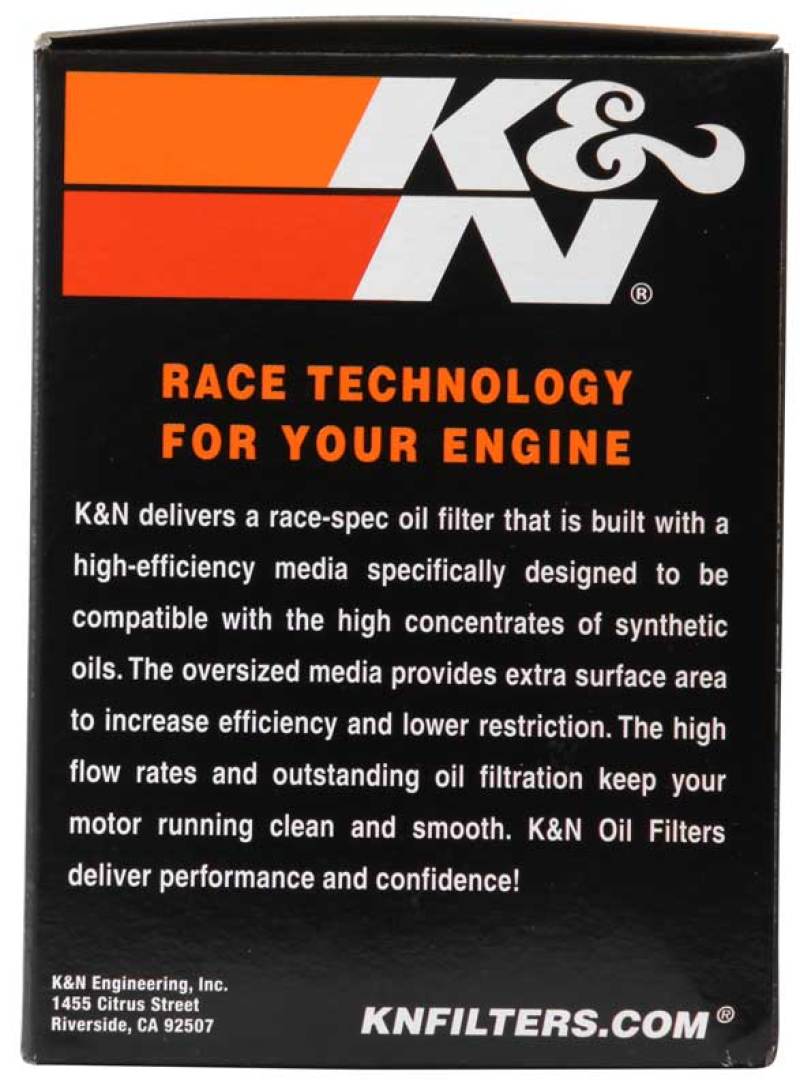 K&N Harley Davidson / Buell 3in OD x 4.063in H Black Oil Filter - KN-171B