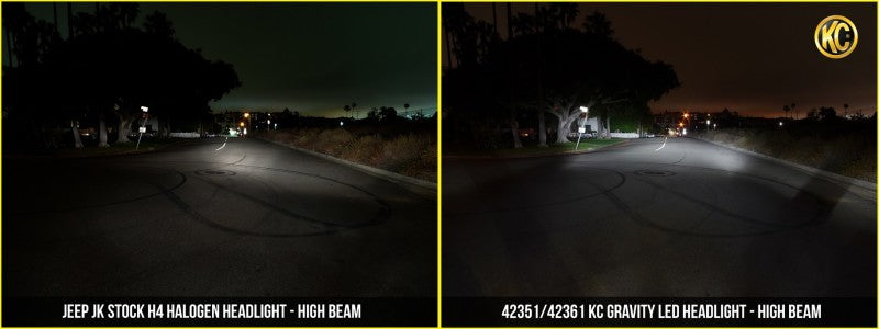 KC HiLiTES 07-18 Jeep JK (Not for Rubicon/Sahara) 7in. Gravity LED DOT Headlight (Pair Pack System) - 42351