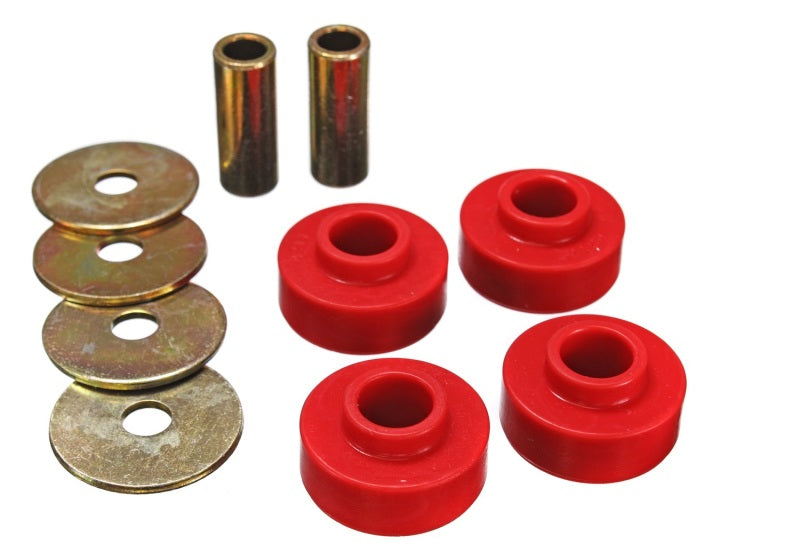 Energy Suspension 89-97 Ford Thunderbird / 99-04 Mustang Cobra Red Differential Carrier Bushings - 4.1126R for 1989-1997 Ford