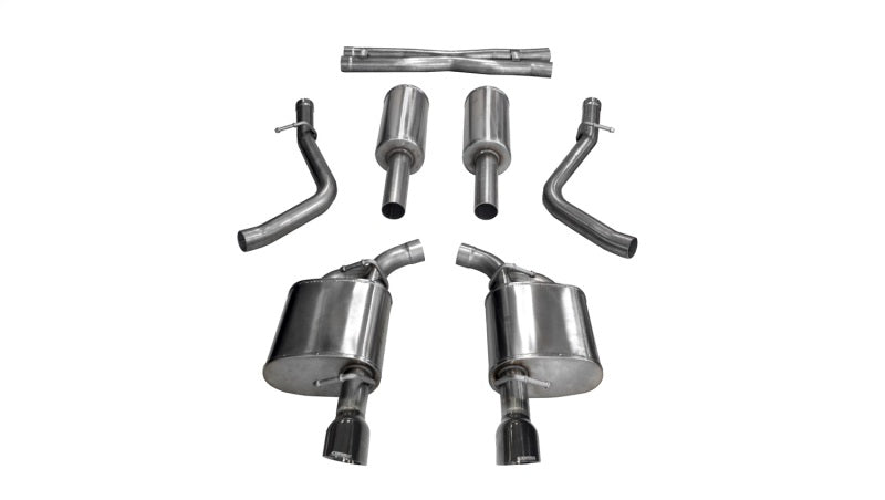 Corsa 17-18 Dodge Charger 5.7L V8 Xtreme Cat-Back Dual Rear Exit w/4.5in Black Tips - 21004BLK