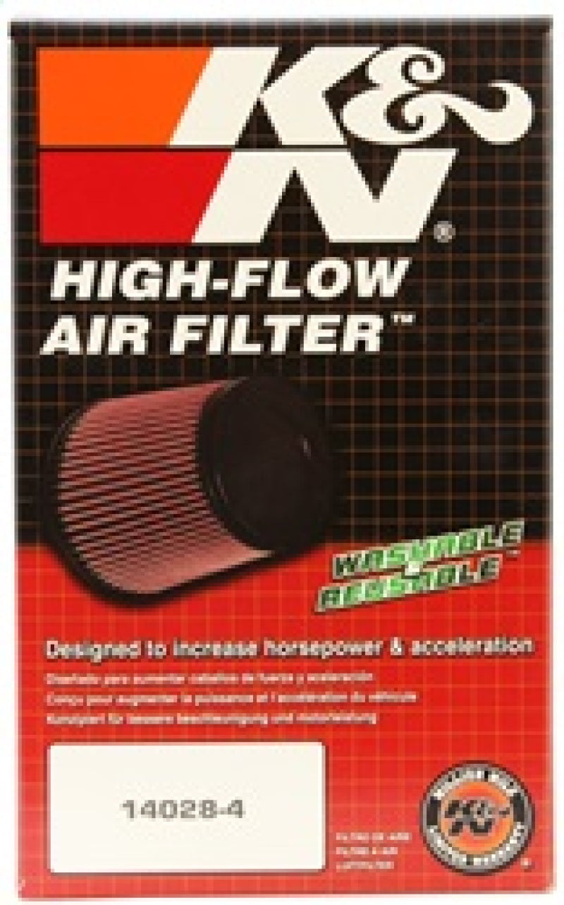 K&N Filter Universal Rubber Filter 3 1/2 inch Flange 5 inch Base 3 1/2 inch Top 4 inch Height - RU-2990 by K&N Engineering - 
