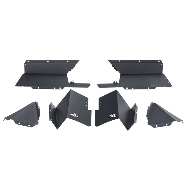 Rugged Ridge Inner Fender Liners Rear Aluminum Black 20-21 Jeep Gladiator JT - 11615.63 for 2020-2025 Jeep Gladiator - front 
