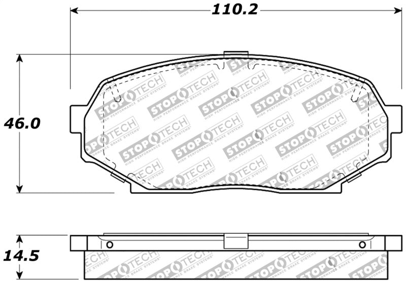 StopTech Performance 90-93 Mazda Miata Front Brake Pads D525 - 309.05250