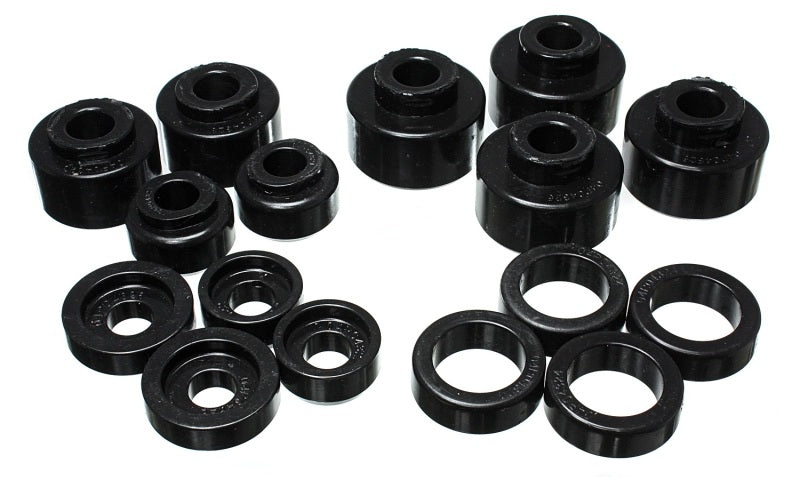 Energy Suspension 99-07 Ford F-250/F-350 SD 2/4WD Crew Cab Body Mount Set - Black - 4.4120G