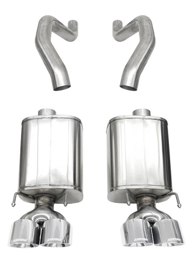 Corsa 06-13 Chevy Corvette C6 Z06 7.0L / 09-13 ZR1 6.2L Polished AxleBack Exhaust w/4.5in Twin Tips