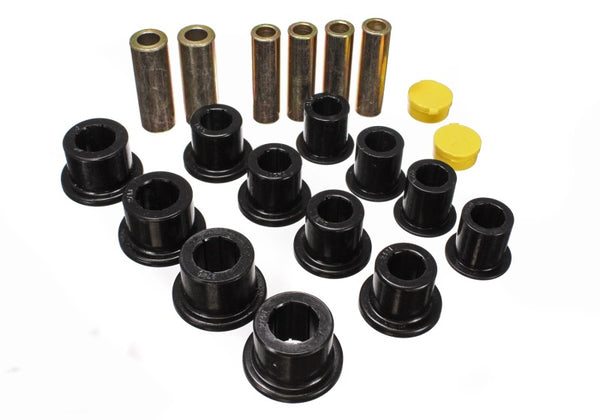 Energy Suspension 00-04 Ford Excursion 4WD / 99-04 F250/F350 4WD Black Front Leaf Spring Bushing Set - 4.2148G for 1999-2004 
