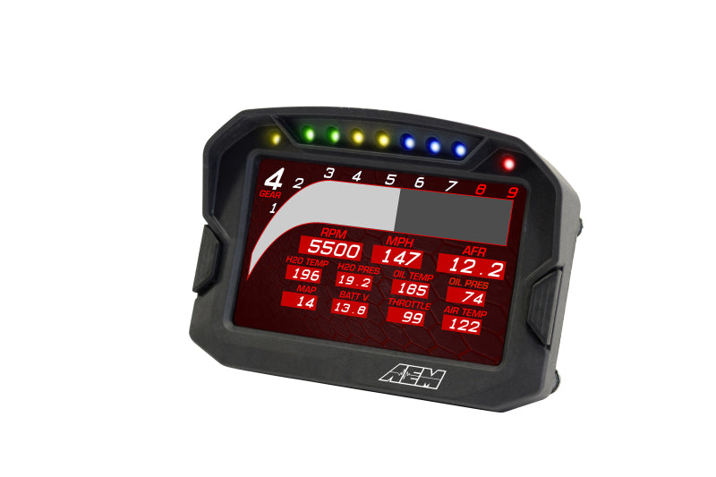 AEM CD-5G Carbon Digital Dash Display w/ Interal 10Hz GPS &amp; Antenna - 30-5602
