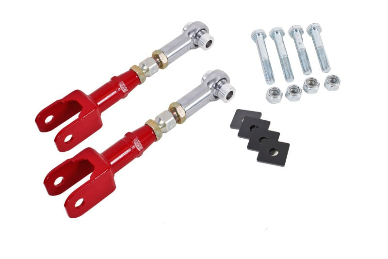 BMR 15-23 S550 Mustang Rear On-Car Adj. Rod Ends Toe Rods - Red - TR005R